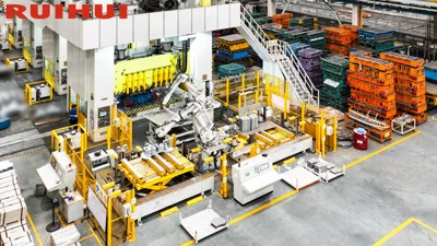 Línea de estampado en tándem - solución automatizada económica y eficiente para la estampación de lotes medios