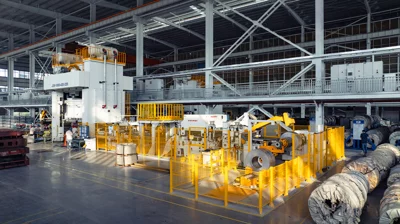 High-strength steel plate continuous stamping production line